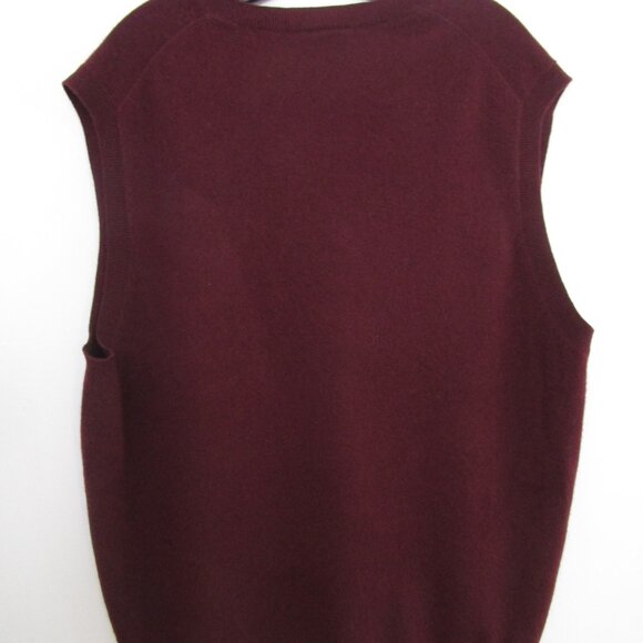 Mens CASHMERE V Neck Vest Grandpa Sweater Luxury - Picture 8 of 9